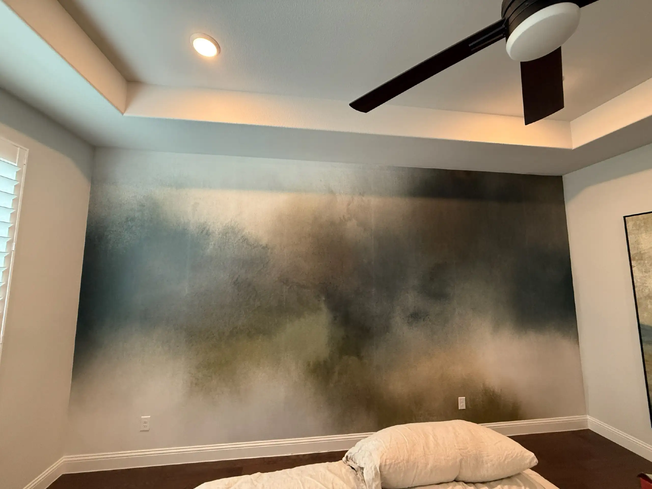 Bedroom wallpaper installation in La Jolla, San Diego