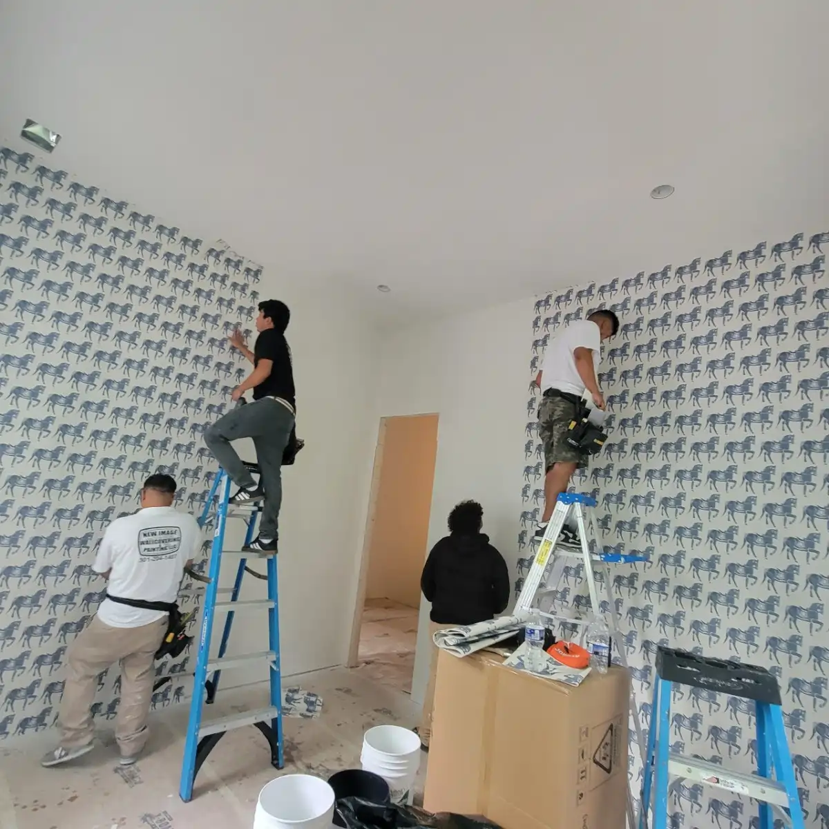 Custom wallcovering craftsmanship in Mission Hills, San Diego