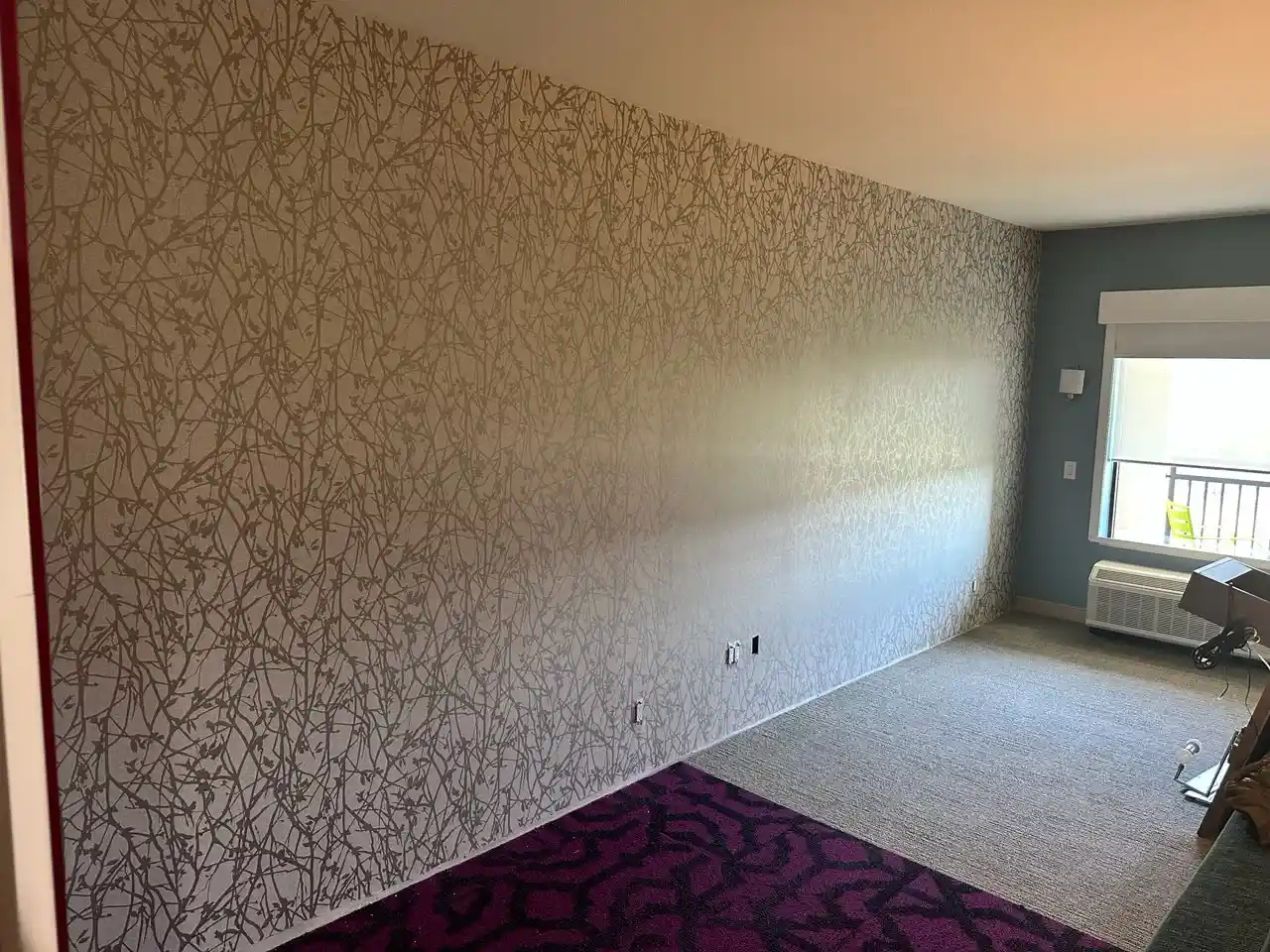 Clean wall after wallpaper removal in North Park, San Diego